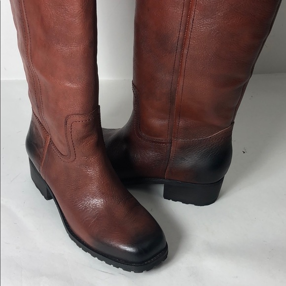 Lucky Brand Aleid Dark Rust Rachel Boots Leathr 10 - Picture 2 of 8